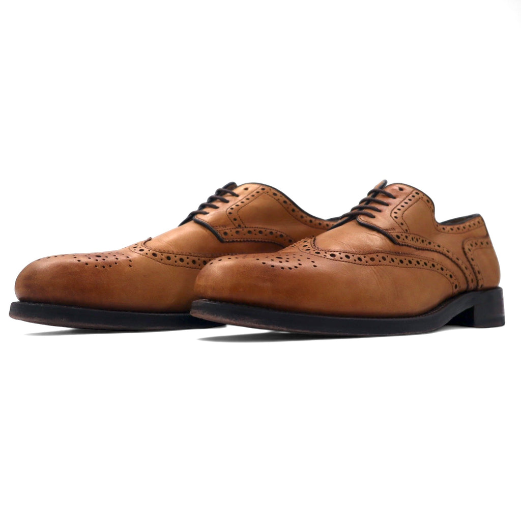 GORDON &amp; BROS. Medallion Wingtip Country Shoes, 26cm, Brown Leather