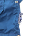 Woolrich 80年代 USA製 インサレーションジャケット L ナイロン ブルー ダブルジップ  裏地チェック 中綿 ドローコード