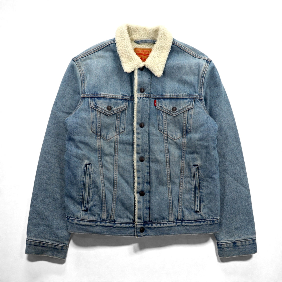 Levi's Sherpa Trucker Jacket, Boa-lined denim size M, Indigo, Type 3 Splitsville, 163650110