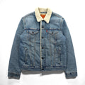Levi's Sherpa Trucker Jacket, Boa-lined denim size M, Indigo, Type 3 Splitsville, 163650110