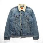 Levi's Sherpa Trucker Jacket, Boa-lined denim size M, Indigo, Type 3 Splitsville, 163650110