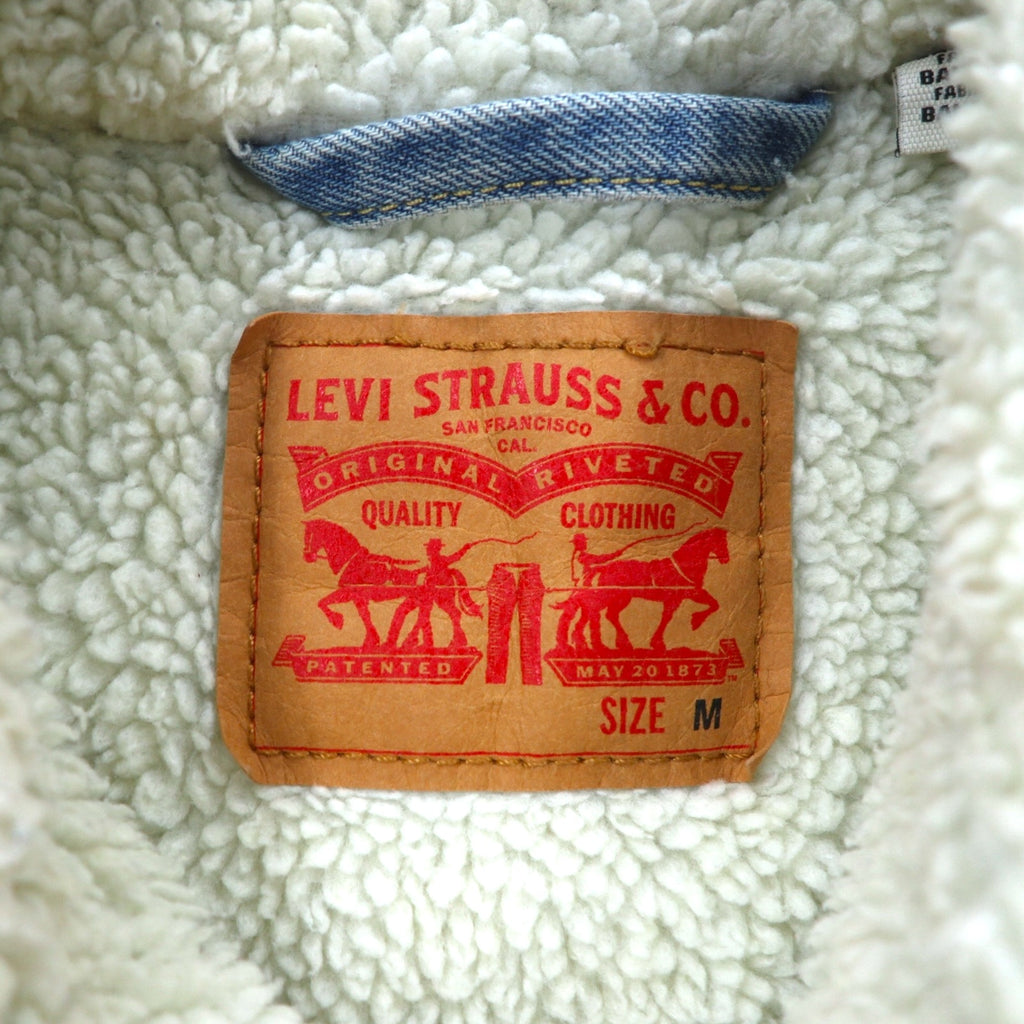 Levi's Sherpa Trucker Jacket, Boa-lined denim size M, Indigo, Type 3 Splitsville, 163650110