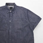 Sean John 00年代 半袖 ブラックデニムシャツ 3XL コットン スナップボタン