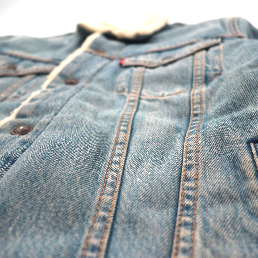Levi's Sherpa Trucker Jacket, Boa-lined denim size M, Indigo, Type 3 Splitsville, 163650110
