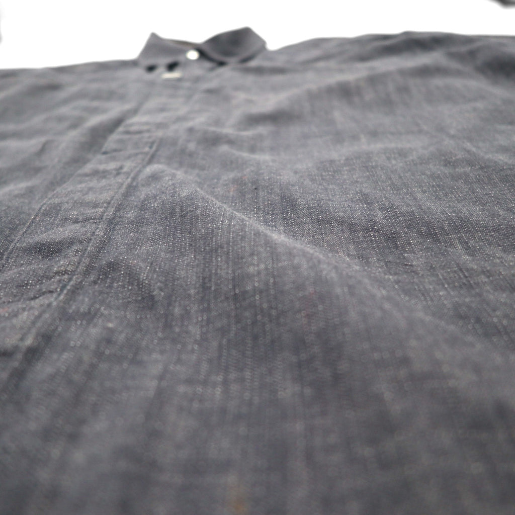 Sean John 00年代 半袖 ブラックデニムシャツ 3XL コットン スナップボタン