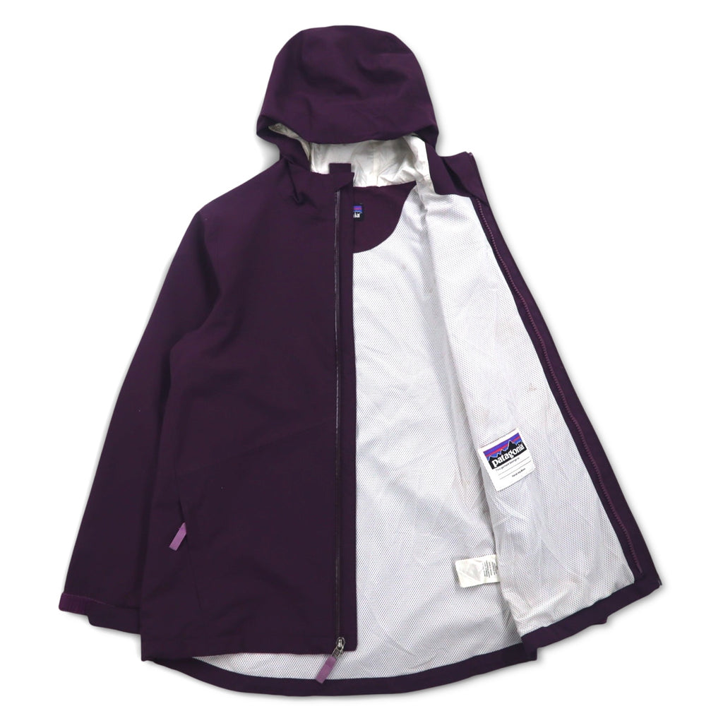 Patagonia Mountain Parka Rain Jacket L Purple H2No Waterproof Polyester