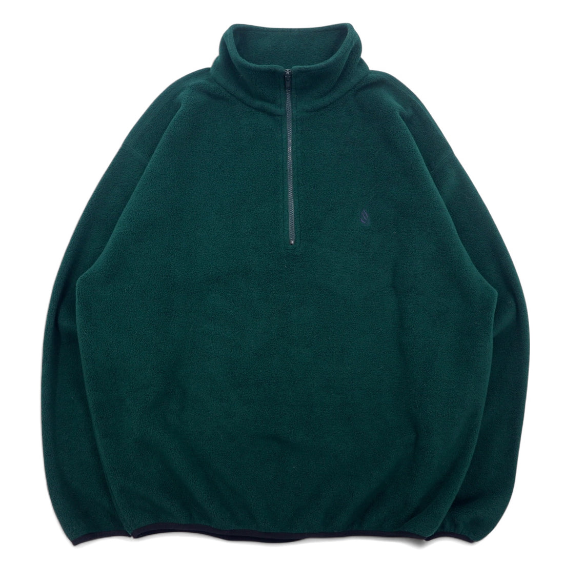 日本然リトテ-古着オンライン-nautica 90年代 USA製 ハーフジップ フリースジャケット L グリーン nautech fleece ロゴ刺繍-nautica 90's USA Made Half Zip Fleece Jacket L Green nautech fleece logo embroidery