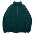 日本然リトテ-古着オンライン-nautica 90年代 USA製 ハーフジップ フリースジャケット L グリーン nautech fleece ロゴ刺繍-nautica 90's USA Made Half Zip Fleece Jacket L Green nautech fleece logo embroidery