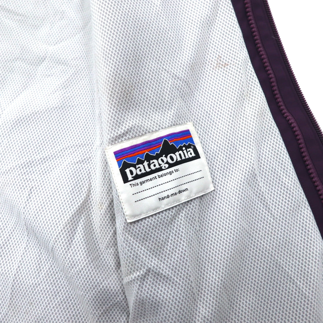 Patagonia Mountain Parka Rain Jacket L Purple H2No Waterproof Polyester