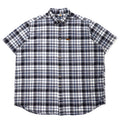 日本然リトテ-古着オンライン-carhartt 半袖 ボタンダウンシャツ XXL グレー チェック コットン ビッグサイズ-carhartt Short Sleeve Button-down Shirts XXL Gray Checked Cotton Big Size