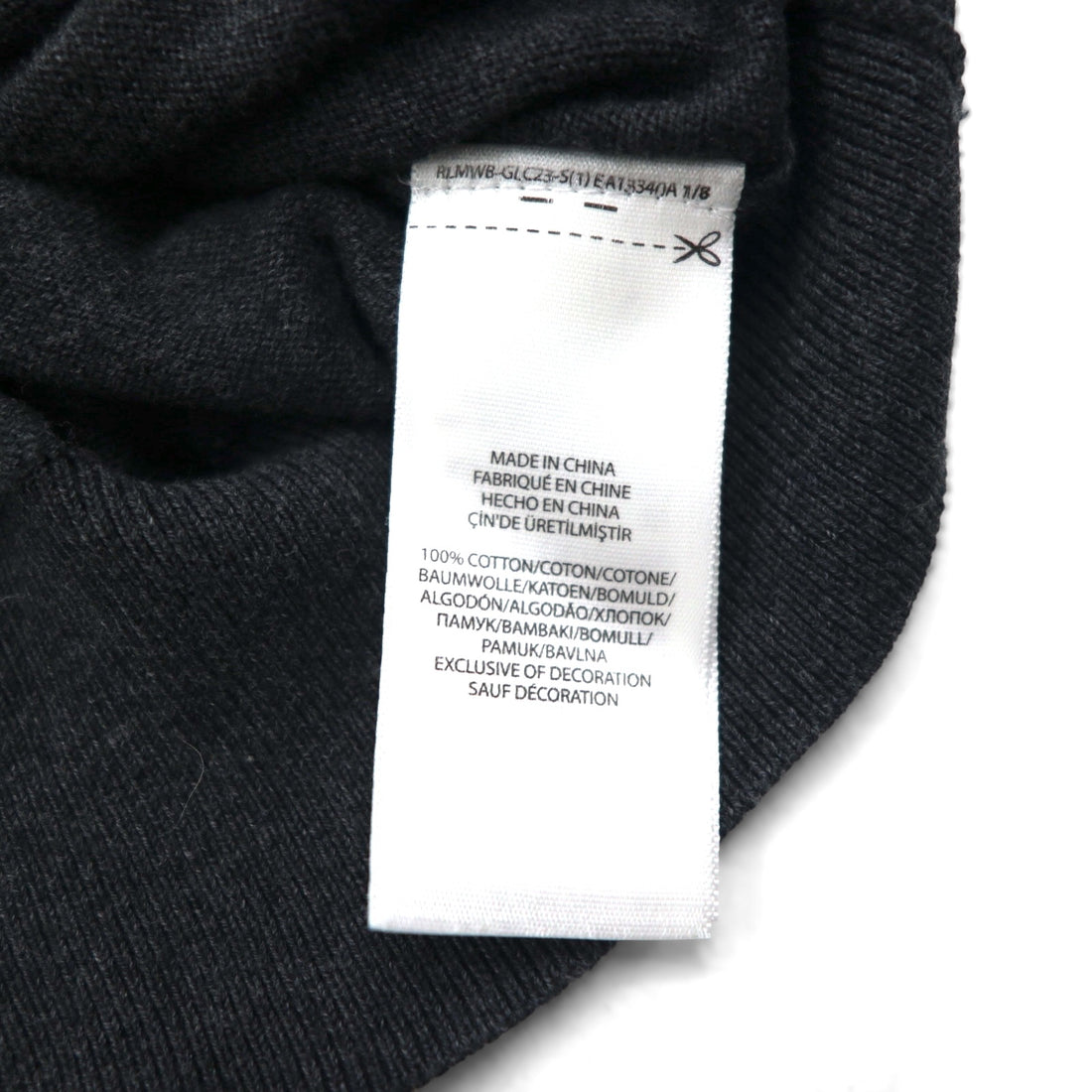 Polo Ralph Lauren V-neck Pima cotton knit sweater, size L, gray, with small pony embroidery