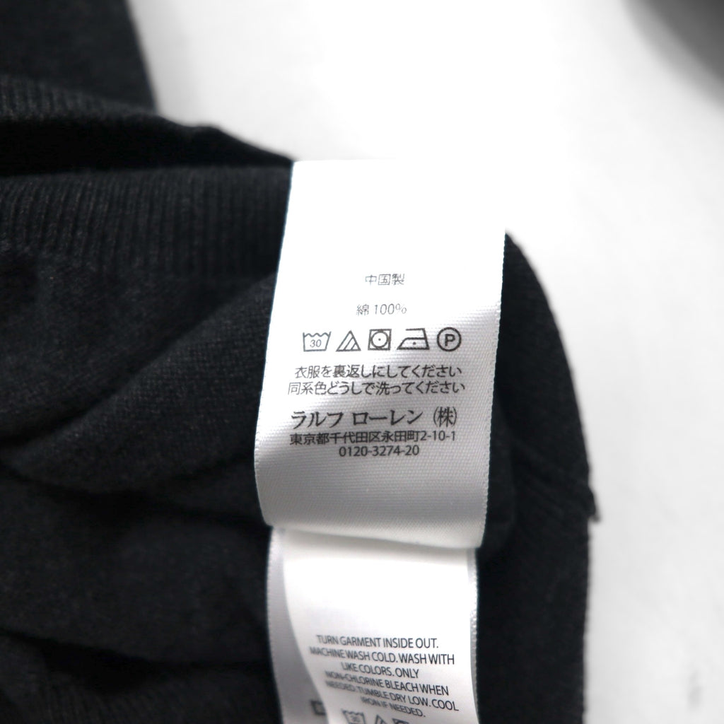 Polo Ralph Lauren V-neck Pima cotton knit sweater, size L, gray, with small pony embroidery