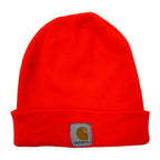 日本然リトテ-古着オンライン-carhartt ニット帽 ビーニー FREE オレンジ アクリル-carhartt knit hat beanie FREE orange acrylic