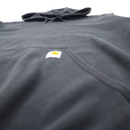 Carhartt ORIGINAL FIT プルオーバーパーカー 2XL ブラック コットン 裏起毛 袖ロゴ MIDWEIGHT HOODED LOGO SWEATSHIRT K288 メキシコ製