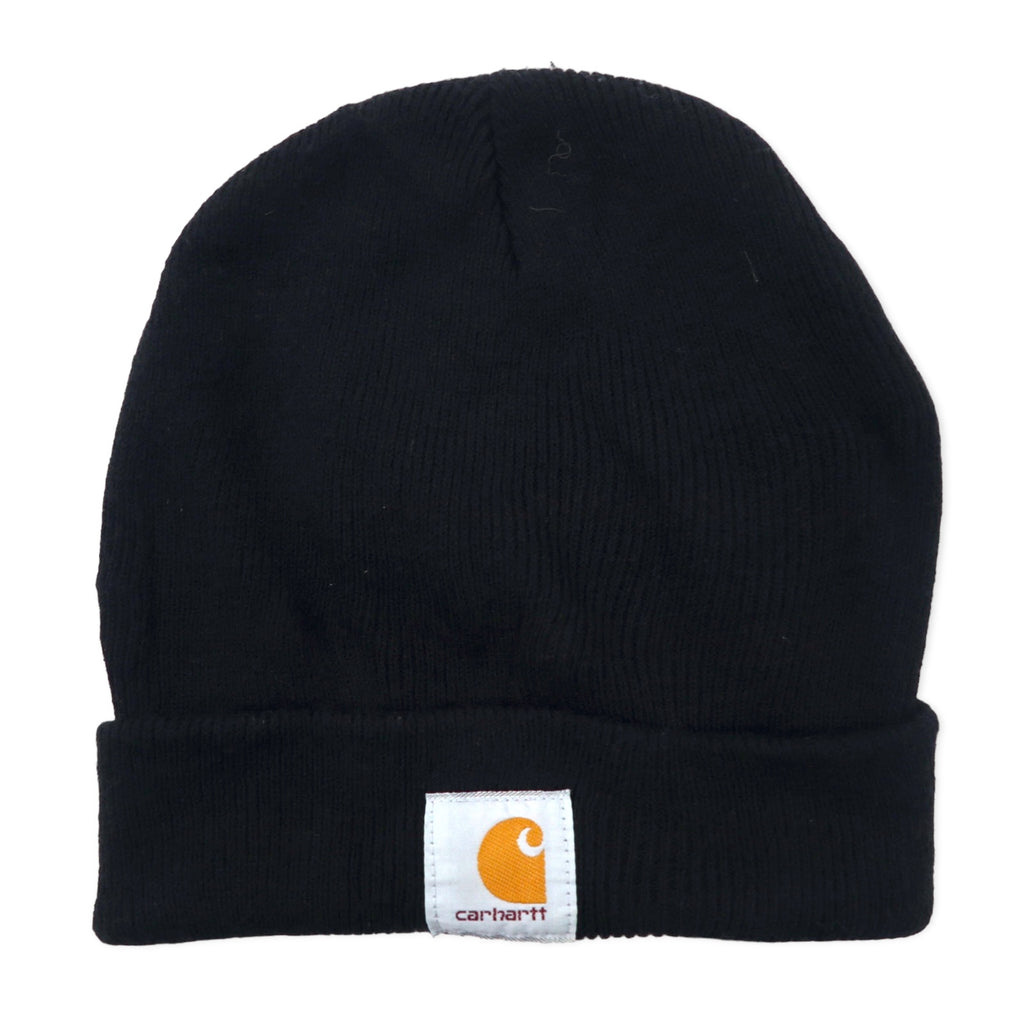 日本然リトテ-古着オンライン-carhartt ニット帽 ビーニー FREE ブラック アクリル-carhartt knit hat beanie FREE black acrylic