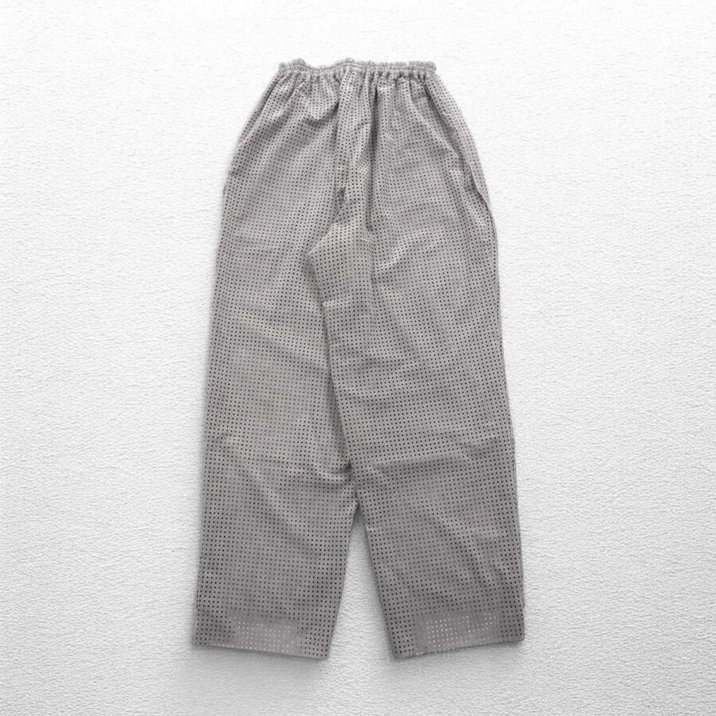 CLASS PUNCHING ULTRASUEDE TROUSERS Easy Pants L Gray ARTFICIAL LEATHER Made in Japan