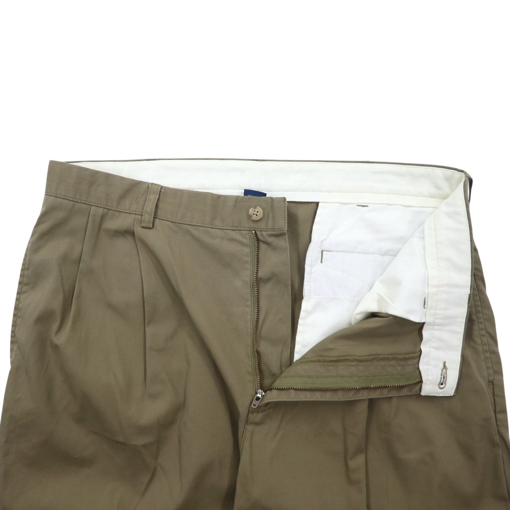 Polo by Ralph Lauren 90s Tucked Chino Pants Size 36 Beige Cotton HAMMOND PANT