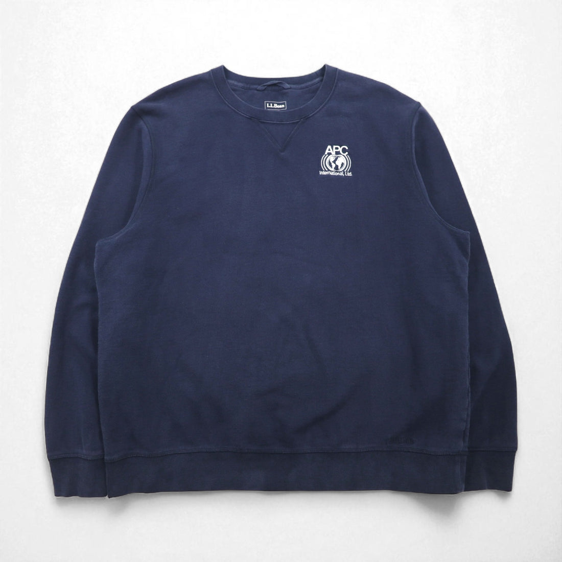 L.L.Bean アスレティック スウェット 前V トレーナー XL ネイビー 508147 TRADITIONAL FIT ワンポイント刺繍 APC US企業