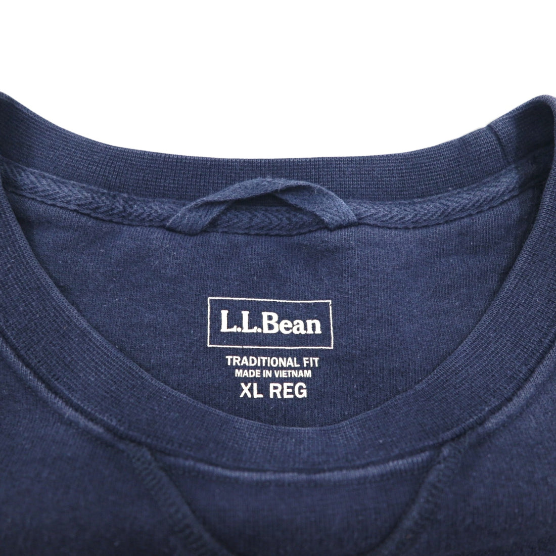 L.L.Bean アスレティック スウェット 前V トレーナー XL ネイビー 508147 TRADITIONAL FIT ワンポイント刺繍 APC US企業