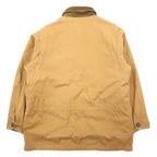 NORTHEAST OUTFITTERS Hunting Jacket Chore Coat Coverall L Beige Cotton Duck Fabric Removable Liner Check Lining Corduroy Collar and Sleeves