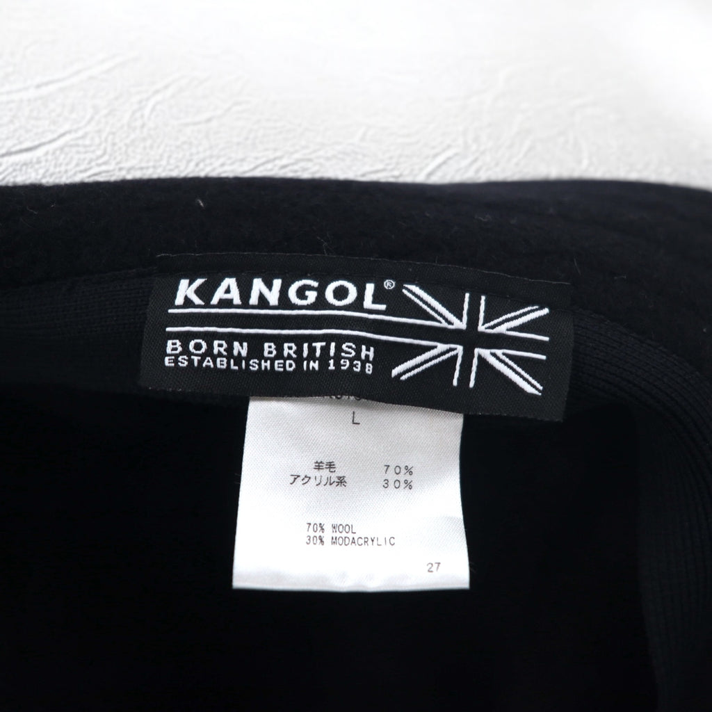 KANGOL Bucket Hat L Black Wool Lahinch K3191ST