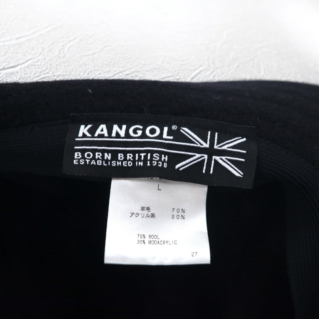 KANGOL Bucket Hat L Black Wool Lahinch K3191ST