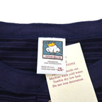 USA製 90年代 COTTON DELUXE シングルステッチ ヘンリーネック Tシャツ 2XL ネイビー ボーダー BRANSON 未使用品