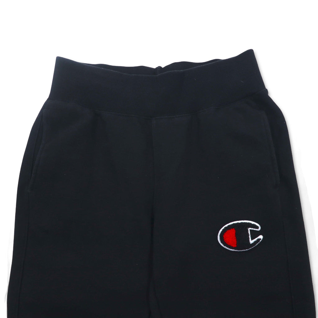 Champion Reverse Weave Sweatpants L Black Script Logo Blue Single Tag Reprint Made in El Salvador
