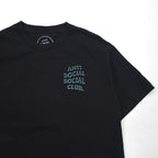 ANTI SOCIAL SOCIAL CLUB USA製 バックプリント Tシャツ L ブラック コットン ロゴ