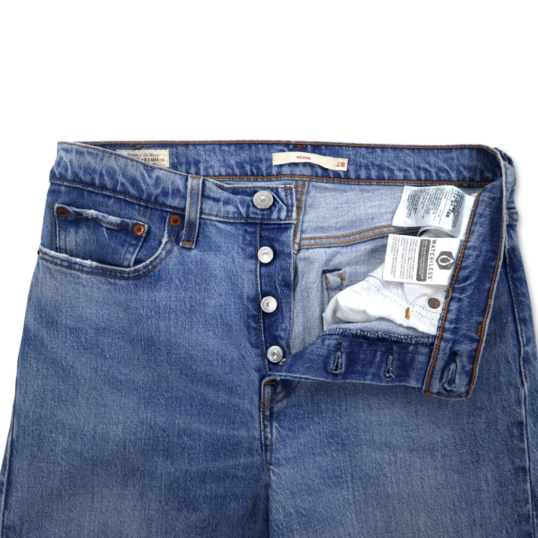 Levi's PREMIUM Big E Ankle Jeans Denim Pants Size 28 Blue Cotton 22861-0034