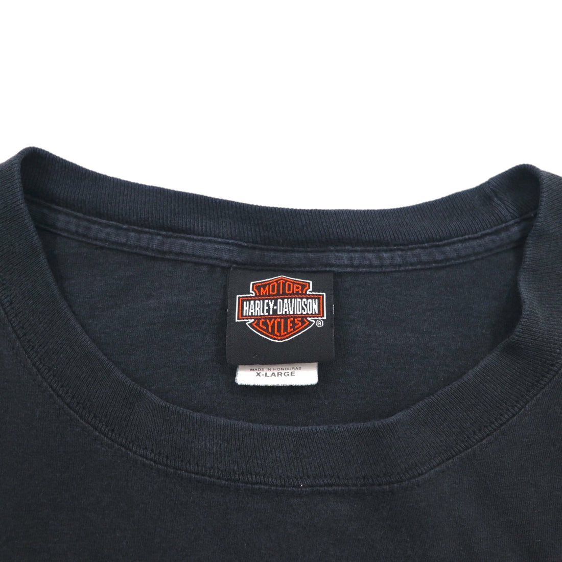 HARLEY DAVIDSON Double-sided Print T-Shirt XL Black Hanes BEEFY-T Made in Honduras