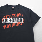 HARLEY DAVIDSON Double-sided Print T-Shirt XL Black Hanes BEEFY-T Made in Honduras