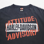 HARLEY DAVIDSON Double-sided Print T-Shirt XL Black Hanes BEEFY-T Made in Honduras
