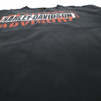 HARLEY DAVIDSON Double-sided Print T-Shirt XL Black Hanes BEEFY-T Made in Honduras