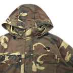 THE NORTH FACE Beamex Parka Military Jacket XL Khaki Camouflage Cotton Ripstop Hood Storage Type BEAMEX PARKA NP11728