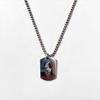 Polo Ralph Lauren Sterling Silver 925 Dog Tag Necklace Ball Chain Pony Logo RL Hallmark Vintage