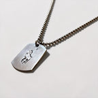 Polo Ralph Lauren Sterling Silver 925 Dog Tag Necklace Ball Chain Pony Logo RL Hallmark Vintage