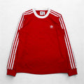 adidas originals long sleeve ringer t-shirt long T XOT red 3 stripes trefoil 3-STRIPES TEE game shirt ED7480