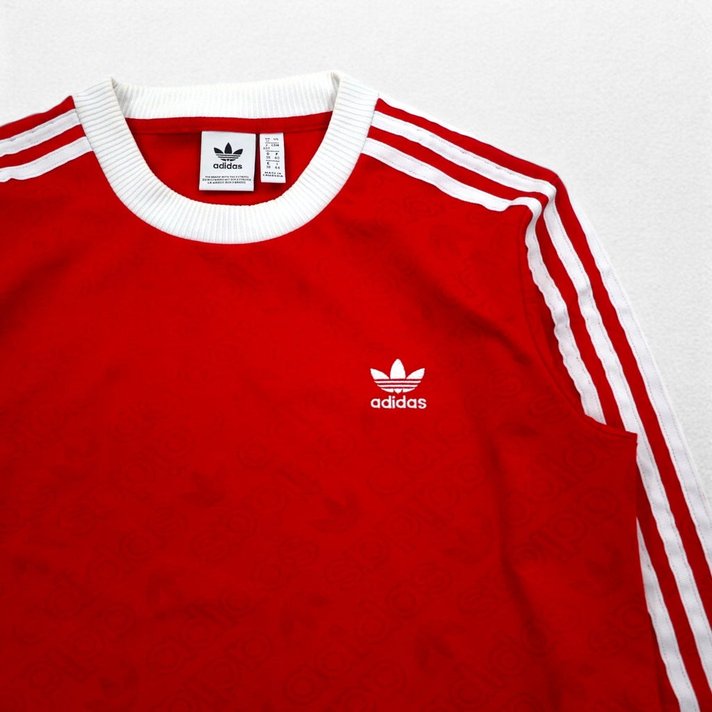 adidas originals long sleeve ringer t-shirt long T XOT red 3 stripes trefoil 3-STRIPES TEE game shirt ED7480