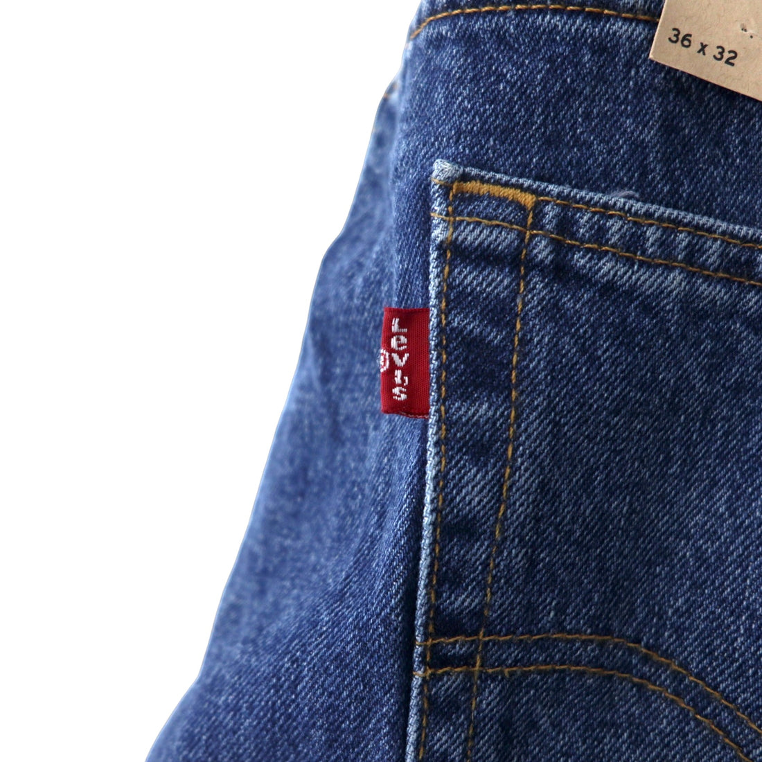Levi's 505 Regular Straight Denim Pants Size 36 Blue Cotton Zipper Fly Unworn