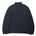 日本然リトテ-古着オンライン-POLO RALPH LAUREN ハーフジップ スウェット XL グレー コットン スモールポニー 刺繍-POLO RALPH LAUREN Half Zip Sweatshirt XL Gray Cotton Small Pony Embroidery