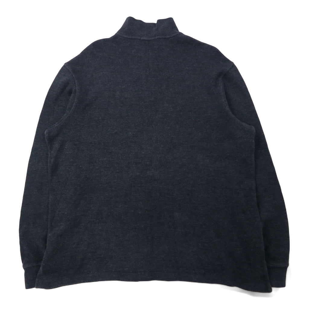 POLO RALPH LAUREN ハーフジップ スウェット XL グレー コットン スモールポニー 刺繍
