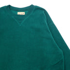 Woolrich 90s fleece sweatshirt, large, green, polyester, front V-neck