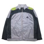 adidas 00年代 3ストライプ ナイロンジャケット トラックジャケット ジャージ XL グレー