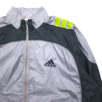 adidas 00年代 3ストライプ ナイロンジャケット トラックジャケット ジャージ XL グレー