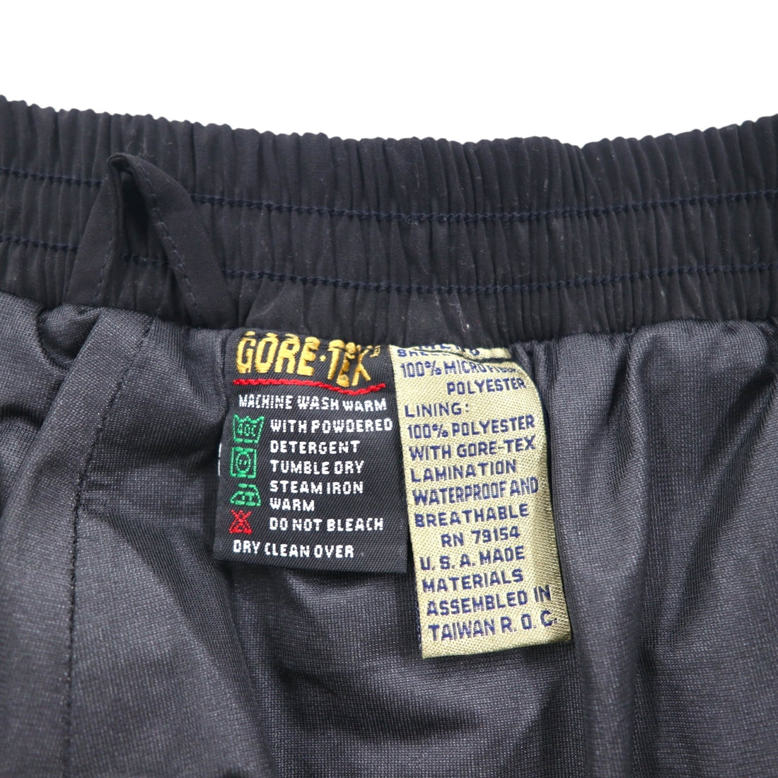 90s USA Vintage GORE-TEX Pants Tourney トラックパンツ ピーチスキン シェルパンツ ジャージ 2XL ブラック 防水 ゴアテックス