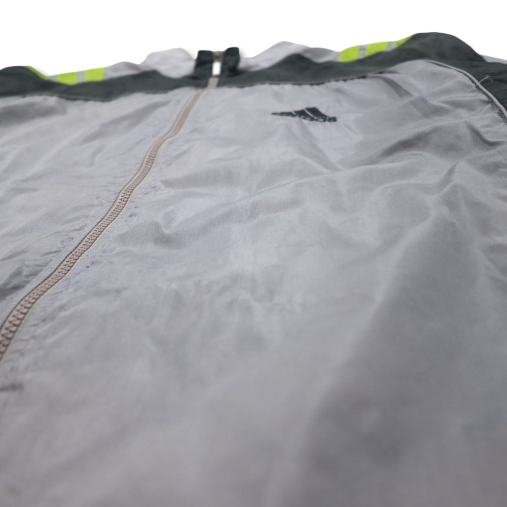 adidas 00年代 3ストライプ ナイロンジャケット トラックジャケット ジャージ XL グレー