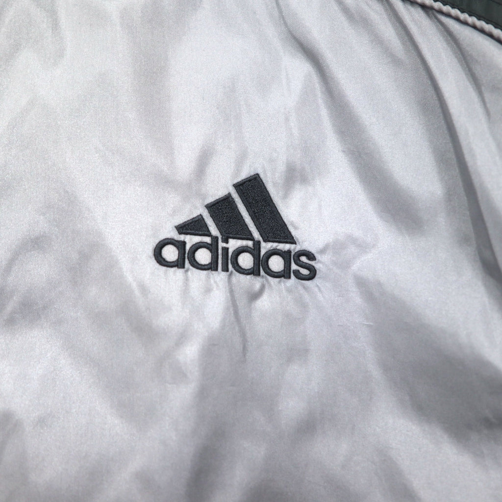 adidas 00年代 3ストライプ ナイロンジャケット トラックジャケット ジャージ XL グレー
