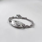 FENDI セレリア selleria シルバー チェーン ブレスレット 925 STERLING オーバル ロゴ プレート