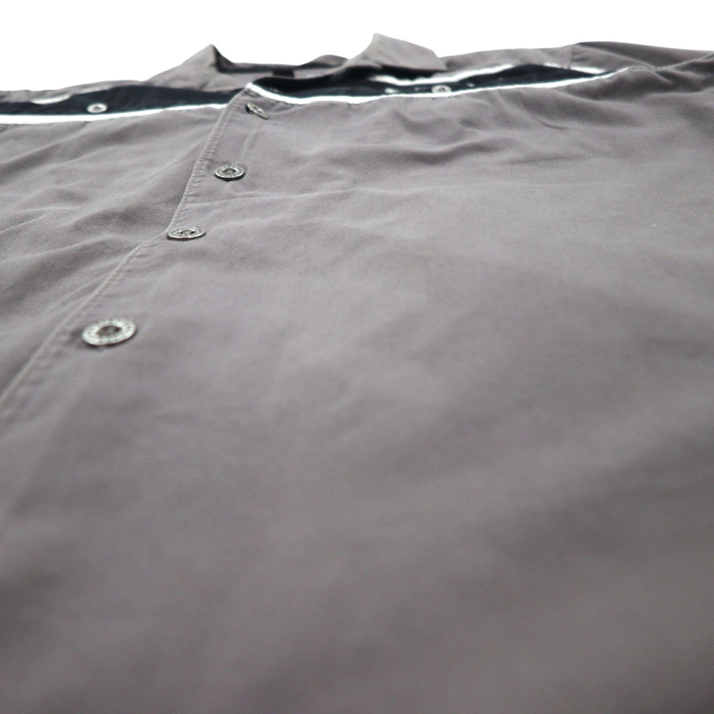 HARLEY DAVIDSON Short Sleeve Work Shirt L Gray Black Back Logo Embroidery